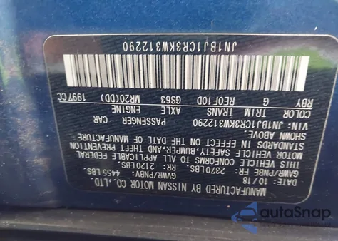 2019 Nissan Rogue Sport S from USA, damaged, VIN JN1BJ1CR3KW312290